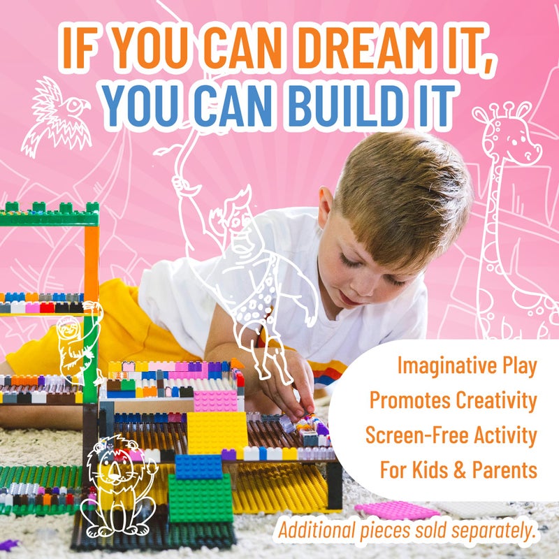 Strictly Briks Building Blocks Starter Kit, 144 Pack Brick Set, Creative Play Kit for Building Toy & Kids Play Set Compatible with Lego, 2 x 2 Peg, Classic Colors - Image 5